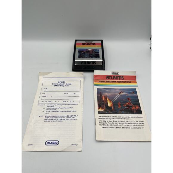 Atari 2600 Atlantis from Imagic with Manual - Picture 1 of 9